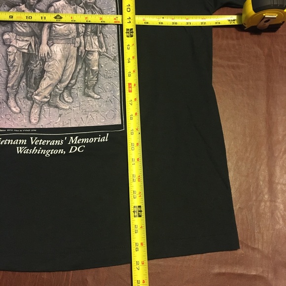 Vtg ‘92 Vietnam War Memorial Wall Graphic Tee 90s Screen Stars XL - Picture 7 of 7